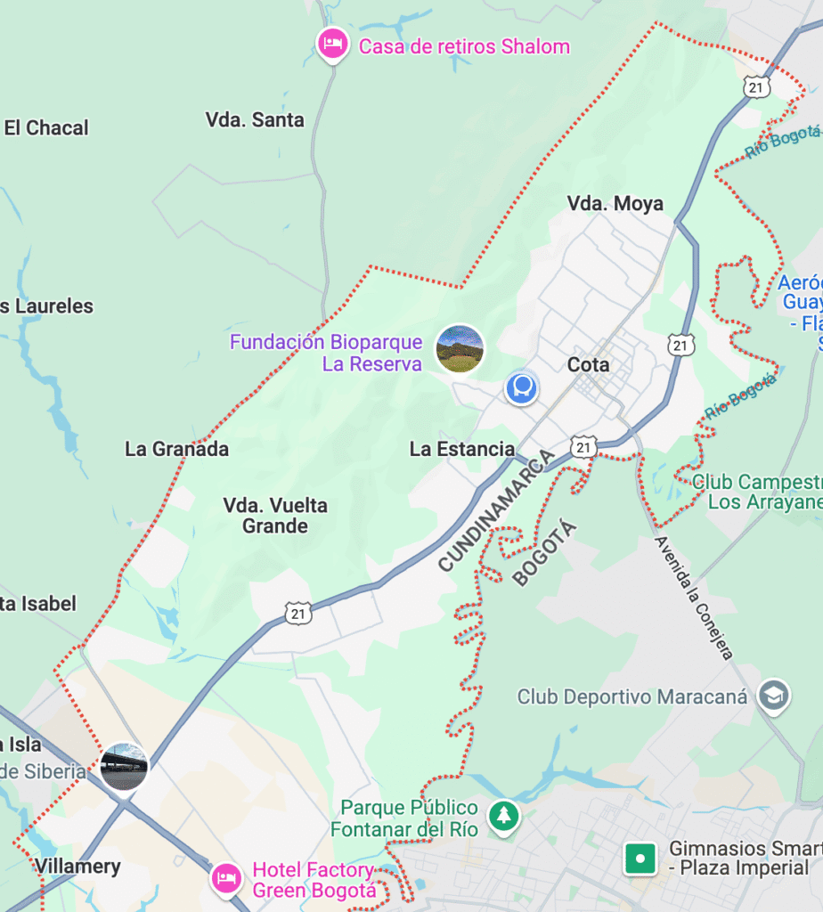 Mapa Cota - Paraiso Bienes Raices